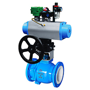 氣動(dòng)襯氟O型切斷球閥