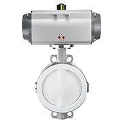 氣動不銹鋼襯氟蝶閥