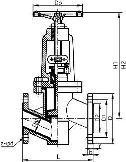 J41F46襯氟截止閥