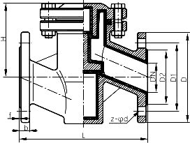 H41F46襯氟止回閥